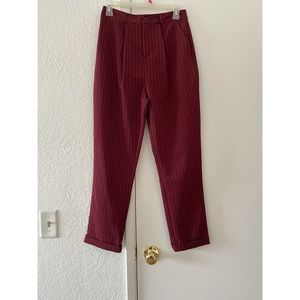 Red Pin Stripe Pants